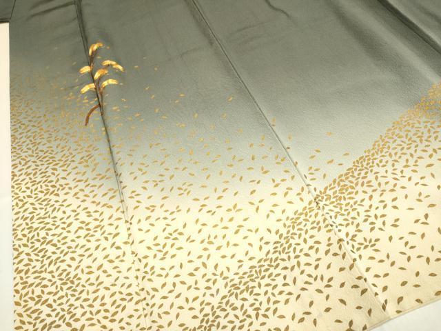 平和屋着物●訪問着　駒刺繍　松文　暈し染め　金彩　ますいわ屋扱い　正絹　逸品　DABE9647du