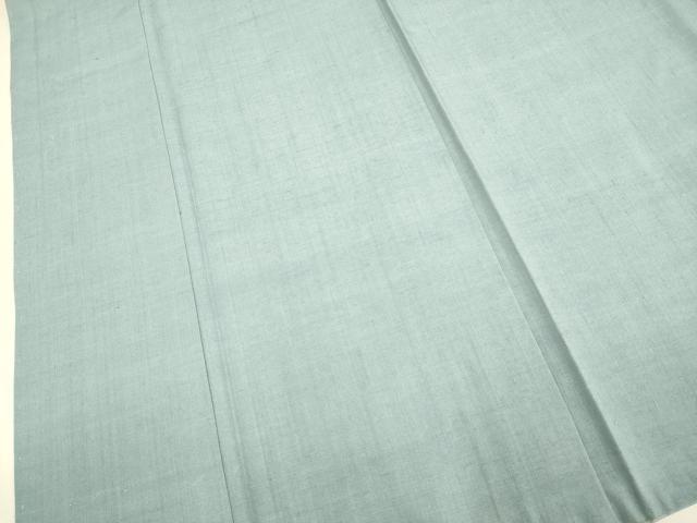 平和屋着物●結城紬　色無地　藍鼠色　正絹　逸品　DABE9653du
