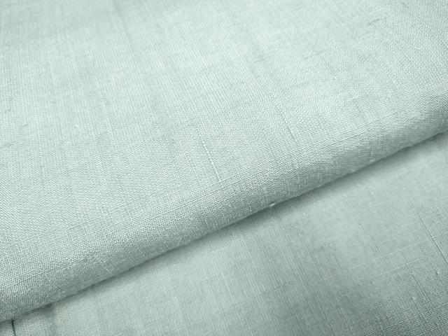 平和屋着物●結城紬　色無地　藍鼠色　正絹　逸品　DABE9653du