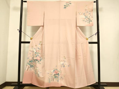 平和屋着物●訪問着　友禅　作家物　枝花文　暈し染め　正絹　逸品　DABE9655du