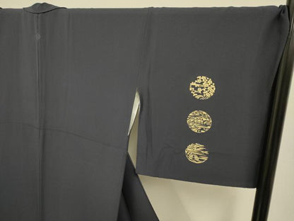 平和屋着物●訪問着　草花丸文　金彩　正絹　逸品　DABE9659du