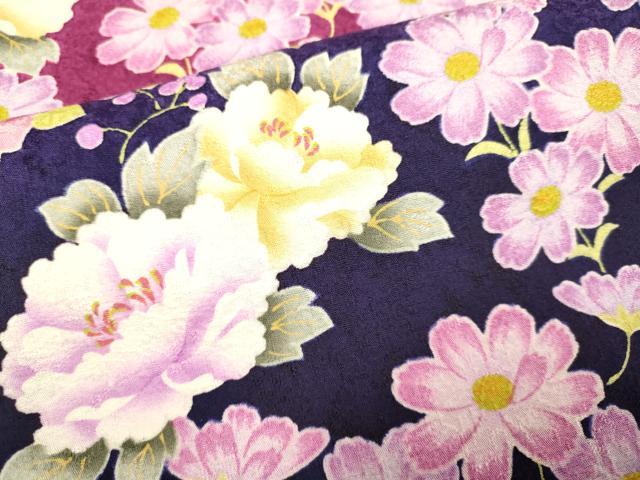 平和屋着物●豪華振袖　草花文　暈し染め　正絹　逸品　DABE9669du