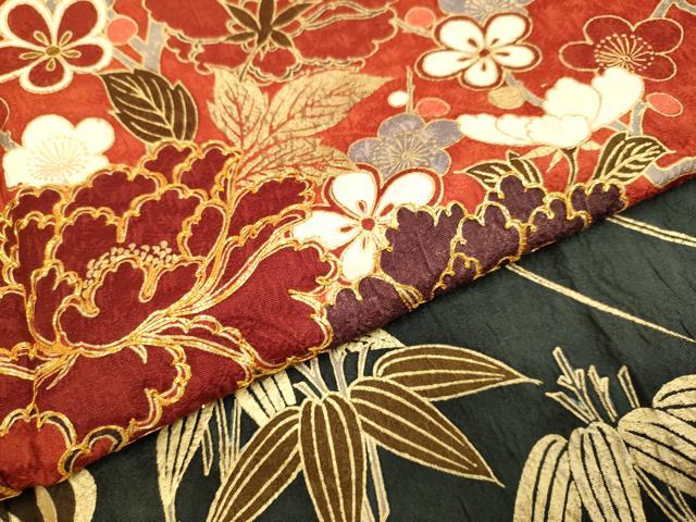平和屋着物●豪華振袖　駒刺繍　草花文　暈し染め　金彩　正絹　逸品　DABE9672du