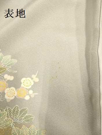 平和屋着物●京友禅の第一人者　松井青々　色留袖　駒刺繍　枝梅文　暈し染め　金彩　正絹　逸品　DABE9674du