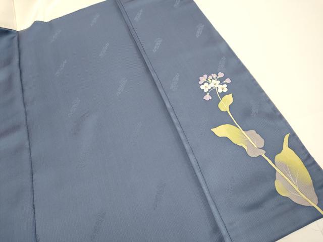 平和屋着物●二代目清次郎　手描き　訪問着　草花文　暈し染め　正絹　逸品　DABE9675du