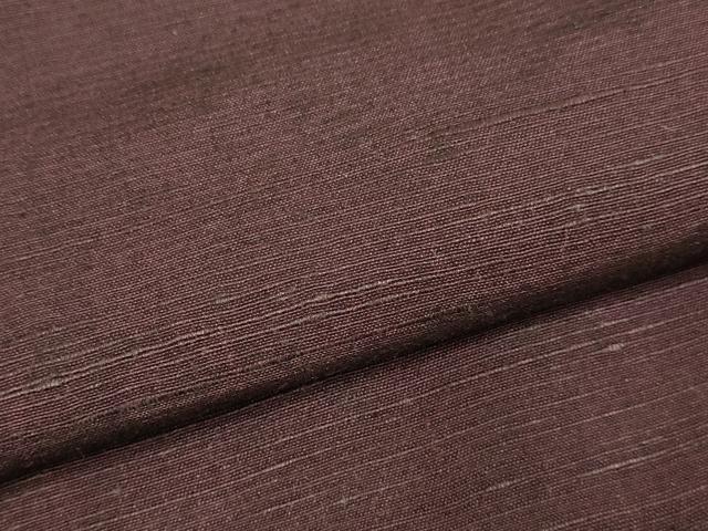 平和屋着物●男性　紬　紫鳶色　正絹　逸品　DABE9681du
