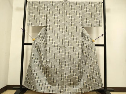 平和屋着物●本場琉球絣　紬　正絹　逸品　DABE9682du