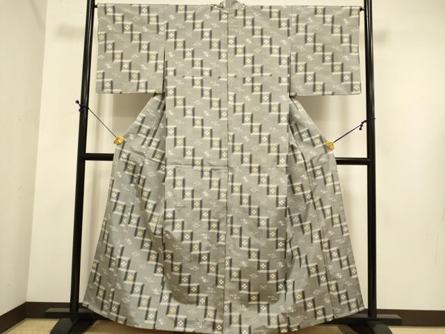 平和屋着物●本場琉球絣　紬　正絹　逸品　DABE9682du