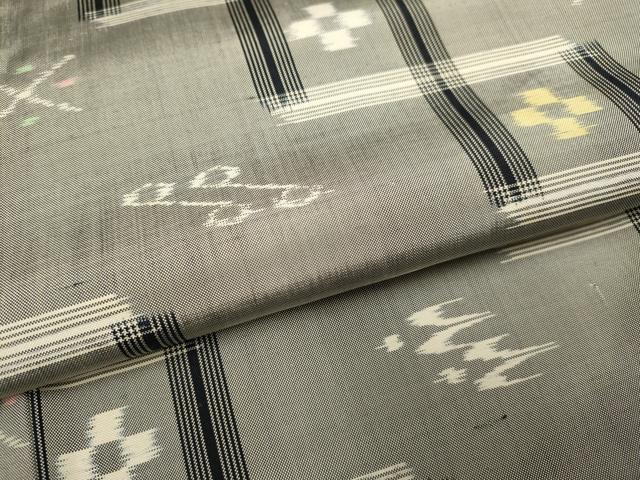 平和屋着物●本場琉球絣　紬　正絹　逸品　DABE9682du