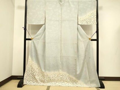 平和屋着物●訪問着　作家物　桜　暈し染め　ロング丈　正絹　逸品　DABE9685du