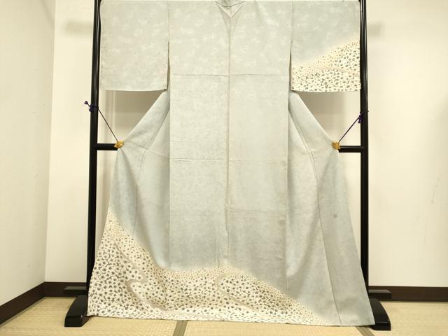 平和屋着物●訪問着　作家物　桜　暈し染め　ロング丈　正絹　逸品　DABE9685du