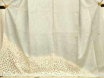 平和屋着物●訪問着　作家物　桜　暈し染め　ロング丈　正絹　逸品　DABE9685du