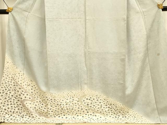 平和屋着物●訪問着　作家物　桜　暈し染め　ロング丈　正絹　逸品　DABE9685du