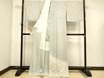 平和屋着物●訪問着　作家物　桜　暈し染め　ロング丈　正絹　逸品　DABE9685du