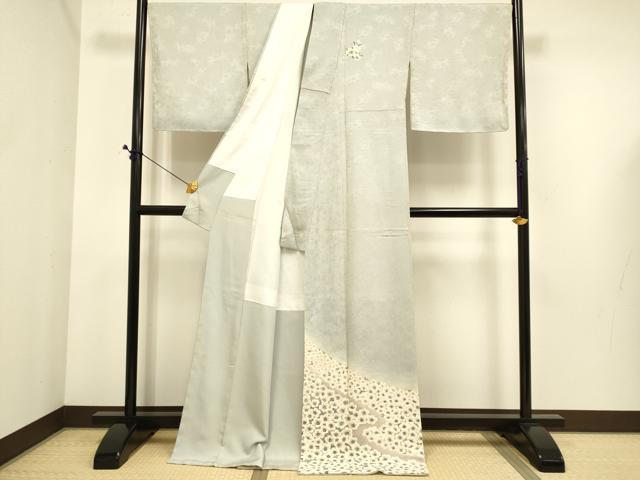 平和屋着物●訪問着　作家物　桜　暈し染め　ロング丈　正絹　逸品　DABE9685du