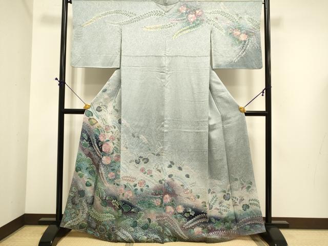 平和屋着物●訪問着　絞り　辻が花　暈し染め　金彩　正絹　逸品　DABE9689du