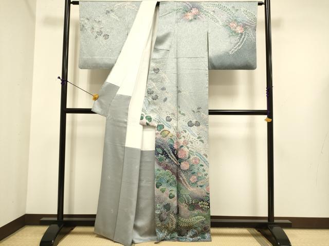 平和屋着物●訪問着　絞り　辻が花　暈し染め　金彩　正絹　逸品　DABE9689du