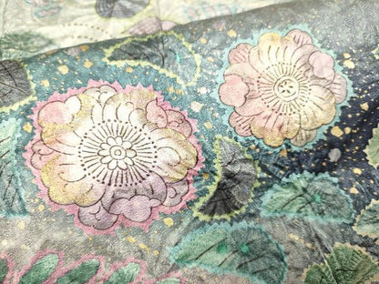 平和屋着物●訪問着　絞り　辻が花　暈し染め　金彩　正絹　逸品　DABE9689du