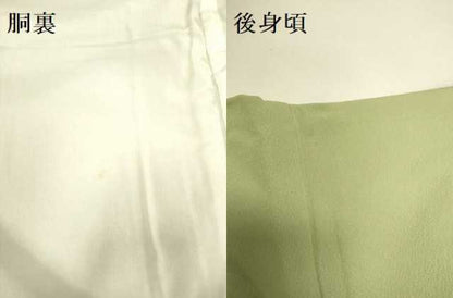 平和屋着物●無地絵羽訪問着　風景地紋　柳茶色　正絹　逸品　DABE9695du