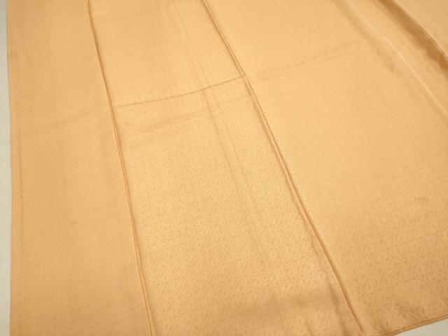 平和屋着物■上質な色無地 違い鷹の羽地紋 小麦色 正絹 逸品 DABE9706du