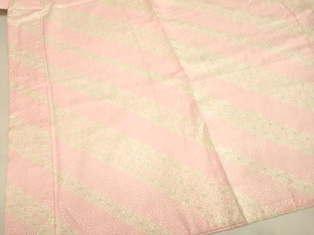 平和屋着物■長襦袢 袷 絞り 斜線文 正絹 逸品 DABE9707du