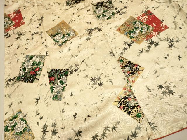 平和屋着物■上質な小紋 色紙花文 金彩 正絹 逸品 DABE9711du