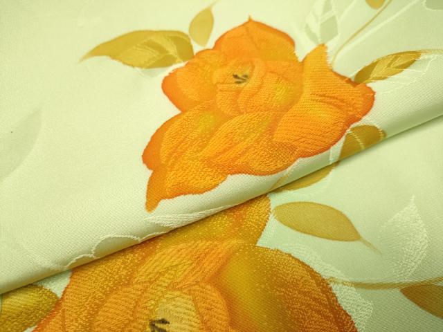 平和屋着物▼上質な小紋　薔薇　暈し染め　地紋起こし　正絹　逸品　DABE9716du