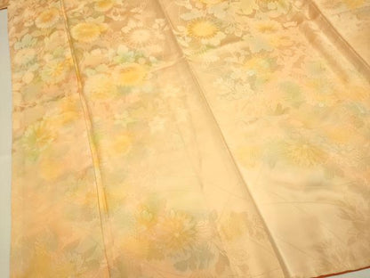 平和屋着物▼上質な小紋　草花文　暈し染め　地紋起こし　正絹　逸品　DABE9723du