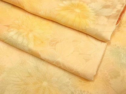 平和屋着物▼上質な小紋　草花文　暈し染め　地紋起こし　正絹　逸品　DABE9723du
