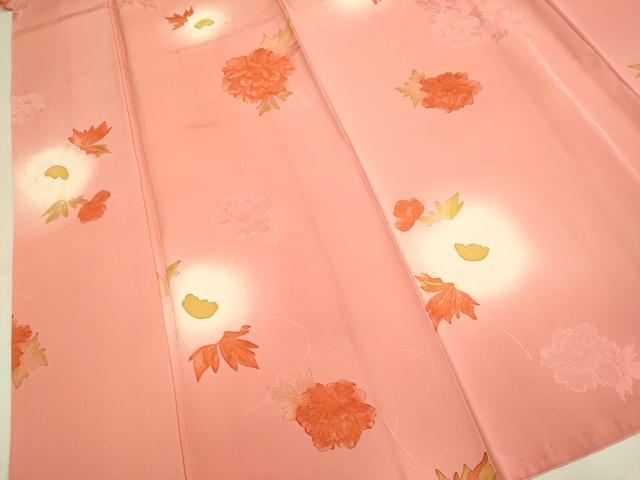 平和屋着物▼上質な小紋 草花文 暈し染め 地紋起こし 正絹 逸品 DABE9727du