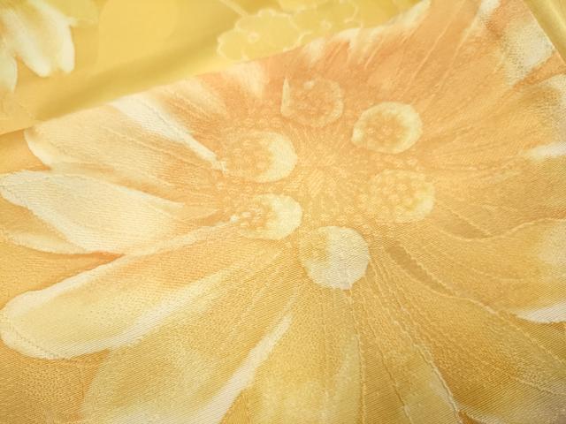 平和屋着物▼上質な小紋　草花文　暈し染め　地紋起こし　正絹　逸品　DABE9731du