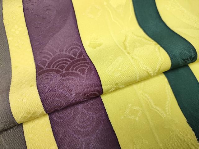 平和屋着物▼上質な小紋　宝尽くし吉祥花間道　地紋起こし　正絹　逸品　DABE9734du