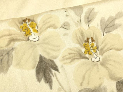 平和屋着物▼訪問着　手描き　草花文　正絹　逸品　DABE9737du