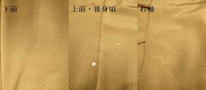 平和屋着物▼訪問着　総刺繍　梅松文　金糸　正絹　逸品　DABE9743du