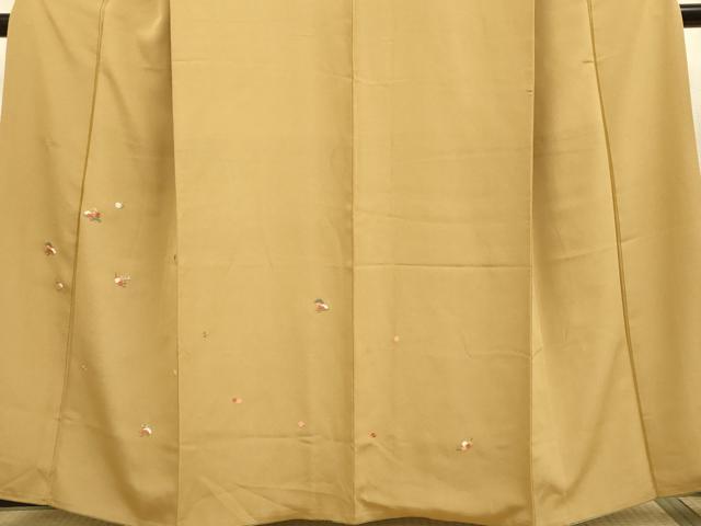 平和屋着物▼訪問着　総刺繍　梅松文　金糸　正絹　逸品　DABE9743du