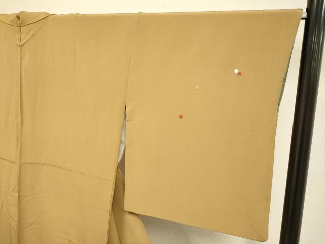 平和屋着物▼訪問着　総刺繍　梅松文　金糸　正絹　逸品　DABE9743du