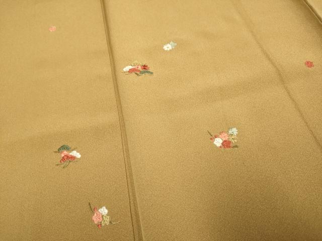 平和屋着物▼訪問着　総刺繍　梅松文　金糸　正絹　逸品　DABE9743du