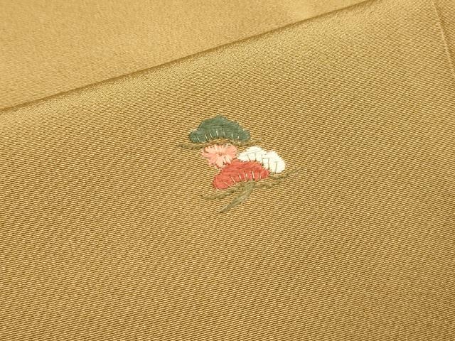 平和屋着物▼訪問着　総刺繍　梅松文　金糸　正絹　逸品　DABE9743du