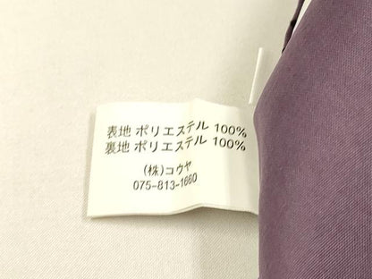 平和屋着物●小紋　薔薇　黒地　洗える着物　未使用　DABE9744du