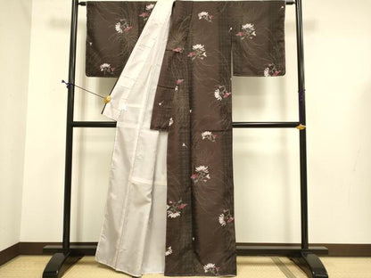 平和屋着物●小紋　乱菊　洗える着物　未使用　DABE9745du