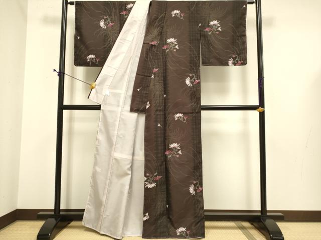 平和屋着物●小紋　乱菊　洗える着物　未使用　DABE9745du