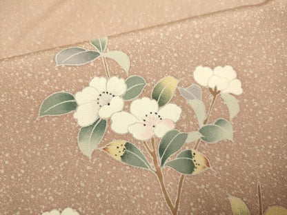 平和屋着物▽訪問着　単衣　友禅　枝花文　暈し染め　正絹　逸品　未使用　DABE9753du