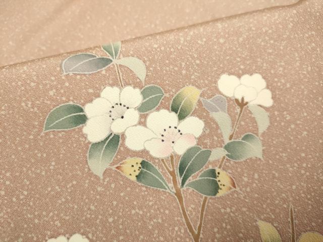 平和屋着物▽訪問着　単衣　友禅　枝花文　暈し染め　正絹　逸品　未使用　DABE9753du