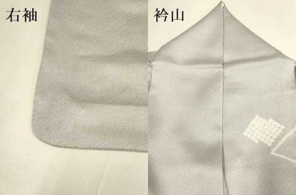 平和屋着物▽訪問着　単衣　絞り　刺繍　吉祥花文　金彩　正絹　逸品　DABE9756du