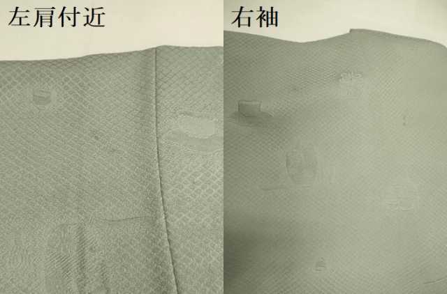 平和屋着物▽上質な色無地　単衣　茶道具地紋　豆がら茶色　正絹　逸品　DABE9767du