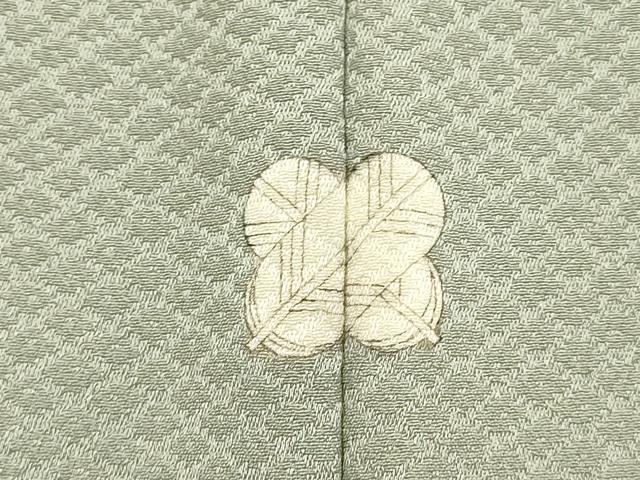平和屋着物▽上質な色無地　単衣　茶道具地紋　豆がら茶色　正絹　逸品　DABE9767du