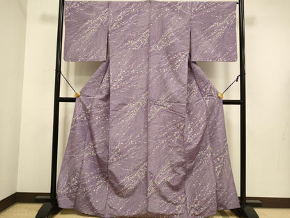 平和屋着物▽小紋　単衣　草葉文　洗える着物　DABE9768du