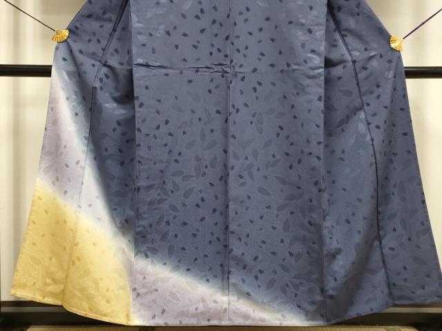 平和屋着物▽訪問着　単衣　舞桜地紋　暈し染め　洗える着物　DABE9779du