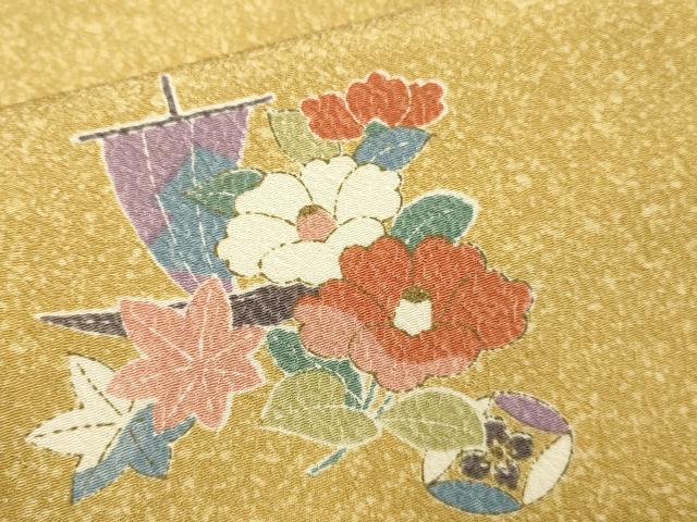 平和屋着物▽小紋　単衣　吉祥花文　洗える着物　DABE9790du