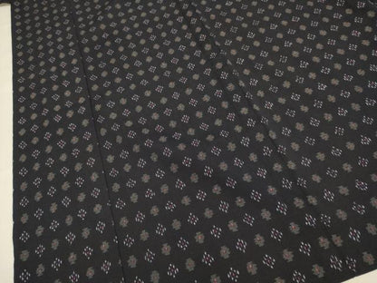 平和屋着物▽上質なお召　単衣　絣文様　正絹　逸品　DABE9798du